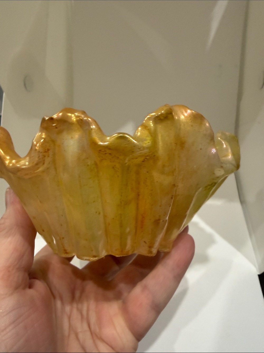 Iridescent Gold Resin Decorative Bowl - Home Art - Picture 4 of 11